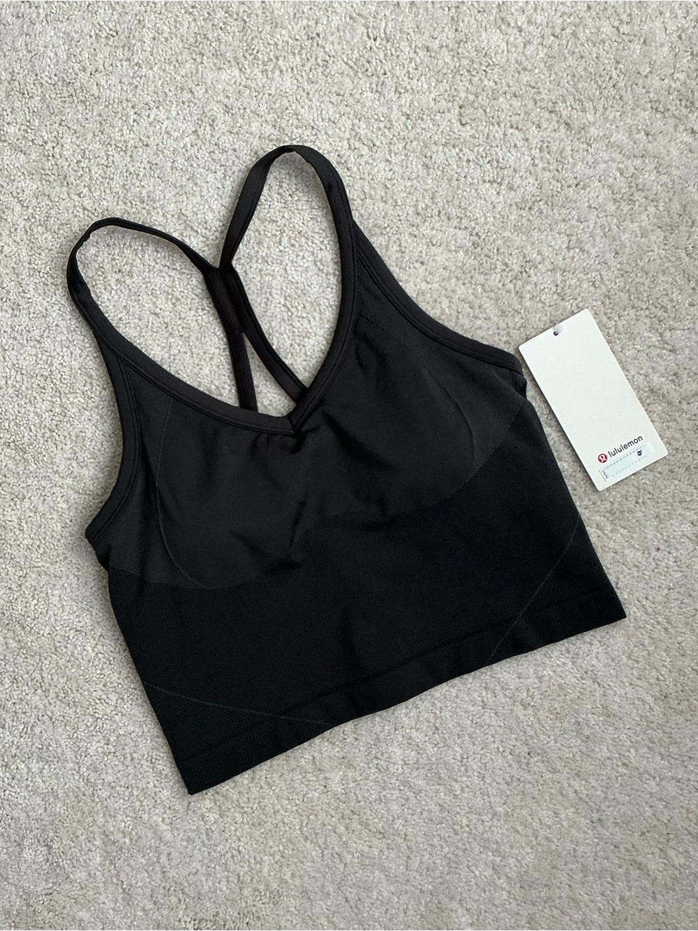 lululemon athletica get low Black Seamless Medium-Support Sports Bra